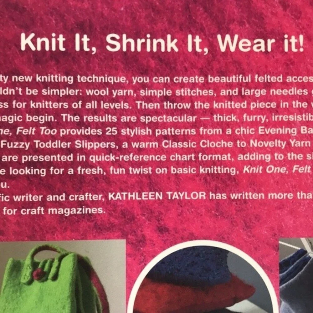 Knitting Book Knit One, Felt Too